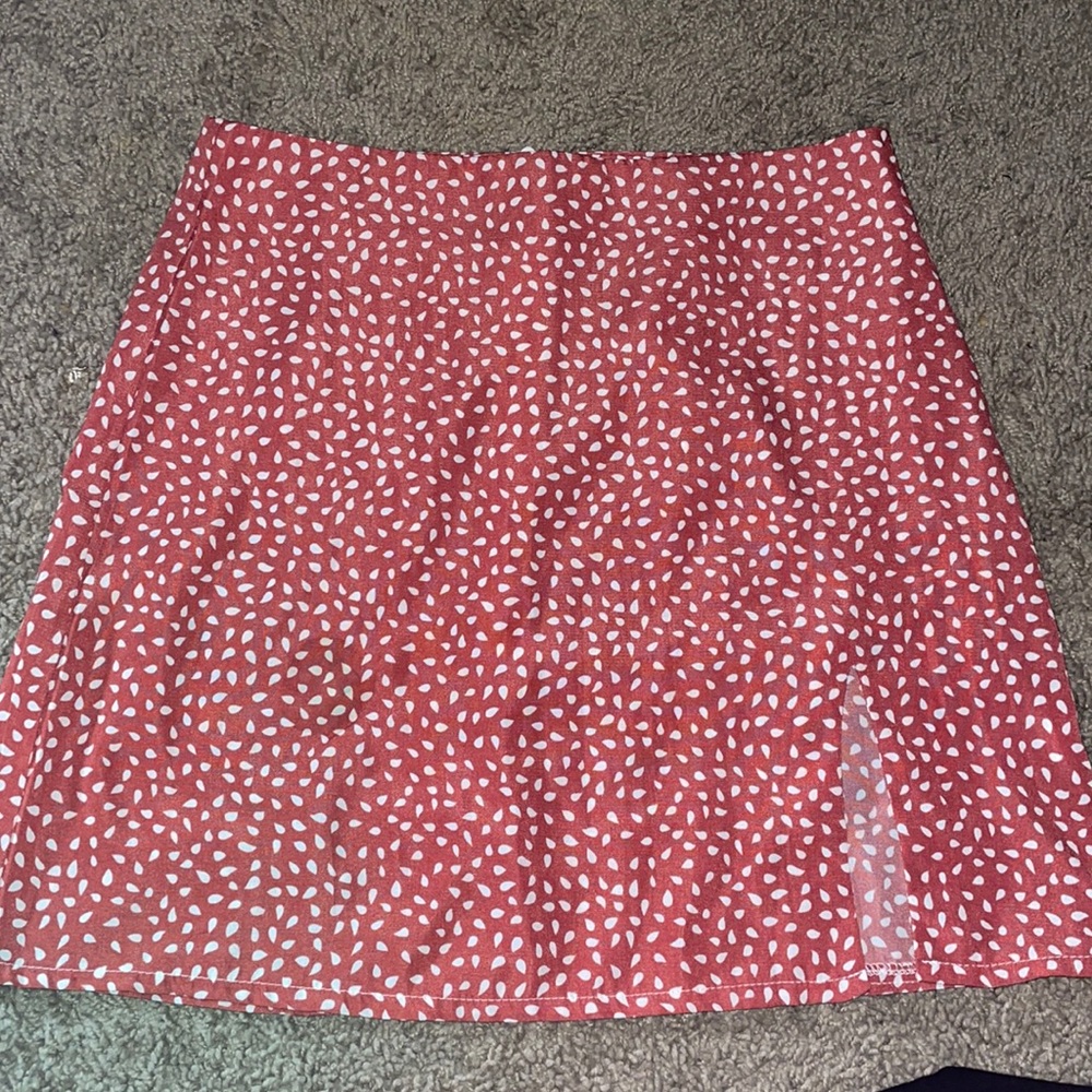 red skirt from shein